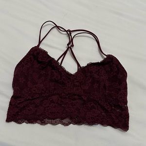 Women’s maroon bralette